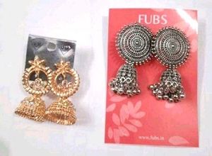 Stylish Jhumka Earrings Set Pack Of 2