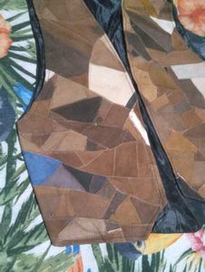 Vintage Leather Patchwork Vest