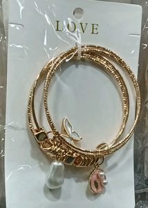 Charming Gold Tone Charm Bracelets