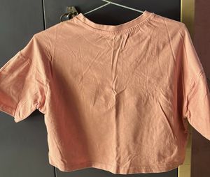 SHEIN Pink Lips Cherry Crop Top