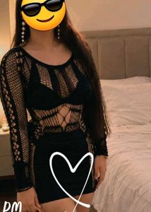 Chic Black Crochet Mini Dress