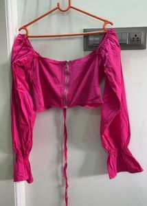 Baesic Vibrant Pink Crop Top