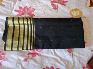 Black &amp; Gold Silk Saree