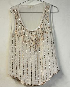 y2k sequin sheer top