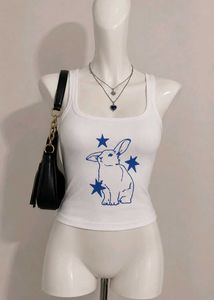 Cute Rabbit Y2K Graphic tank top