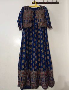 Navy Blue Floral Maxi Dress 💙