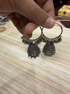 Silver Jhumka Earrings