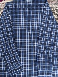 Men's Blue Checkered Casual Shirt