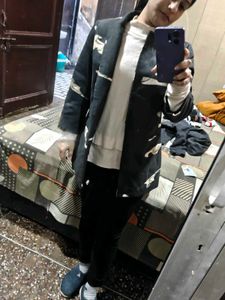 winter  Pattern Blazer short arms and skivi