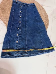 stretch high waisted Denim skirt
