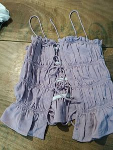SHEIN Ruched Crop Top