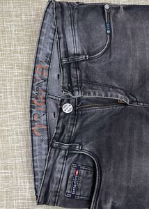 Men's Washed Grey Denim Jeans