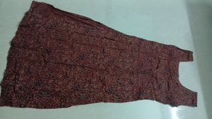 Brown Printed Kurta Set