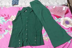 Elegant Green Kurta Set with Palazzo Pants