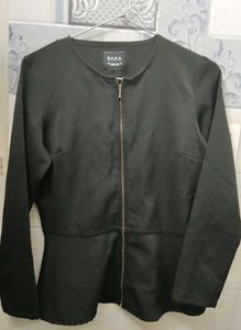 Zara Black Zipper Top