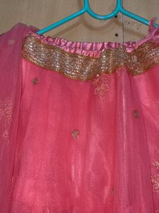 Sea Green And Peach Designer Lehanga