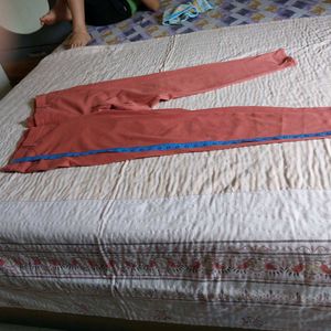 Terracotta Colored Slim Fit Pants