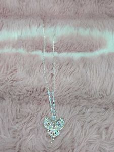 Sparkling Butterfly Pendant Necklace
