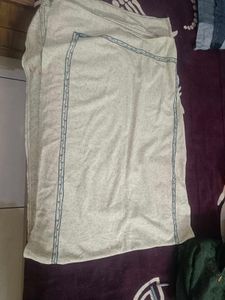 Woolen Teal Embroidered Longline Tunic