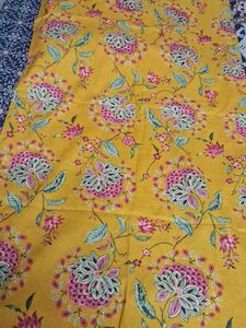 Vibrant Floral Print Cotton Fabric