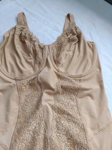 Women's Beige Lace Bodysuit Shapewear