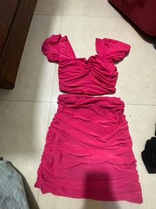 Chic Pink Bodycon top and skirt