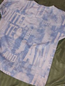 blue elegant casual t shirt ...size S