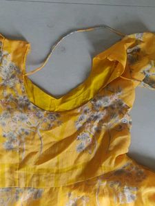 Yellow Floral Print Maxi Dress