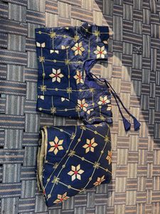 Designer Navy Blue Ethnic Skirt with blaus