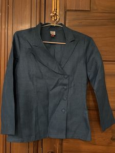 Chic Teal Blue Blazer