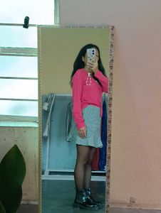 Pink V-Neck Cardigan