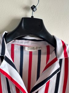 Striped Shirt Dress | Size M