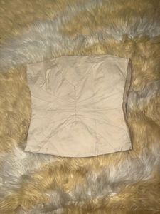 Beige Strapless Corset Top