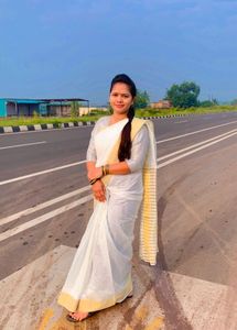 Elegant White Kerala Cotton Saree