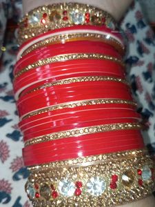 red wedding bangle set ❣️ brand new with box