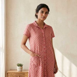 comfortable button up dress