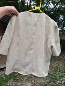Elegant Beige Textured Blouse