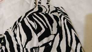 Bold Zebra Print Mini Dress