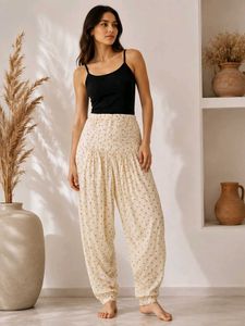 💫 Ivory Polka-Dot Cotton Punjabi Salwar - Women's
