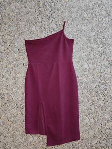 Elegant Purple Midi Slip Dress