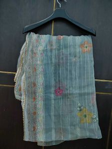 Floral Print and embroided Kurta Set
