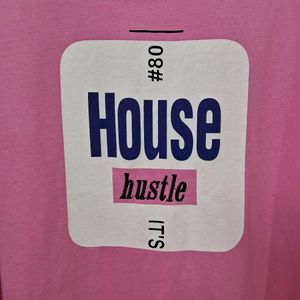 👚 | Pink "House Hustle" Graphic Tee