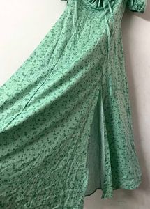 urbanic green slit dress New