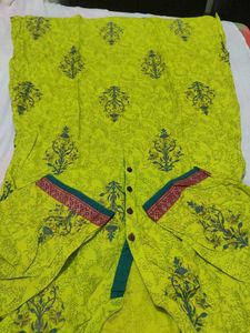 Green and Teal Tie-Dye Kurti Dupatta