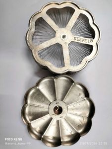 Plastic Silver Paan / Dryfruits Box - 15x7cm