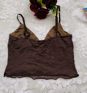 Sheer Brown Camisole Top
