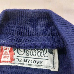Men's Blue V-Neck Sweater