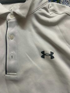 Under Armour White Polo T-Shirt XL size