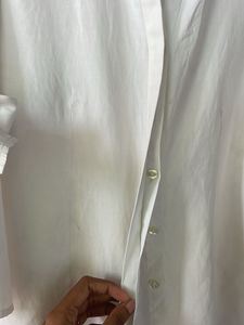 White Shirt with Tie Sleeves