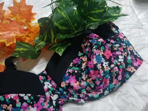 146.Floral Print Bra